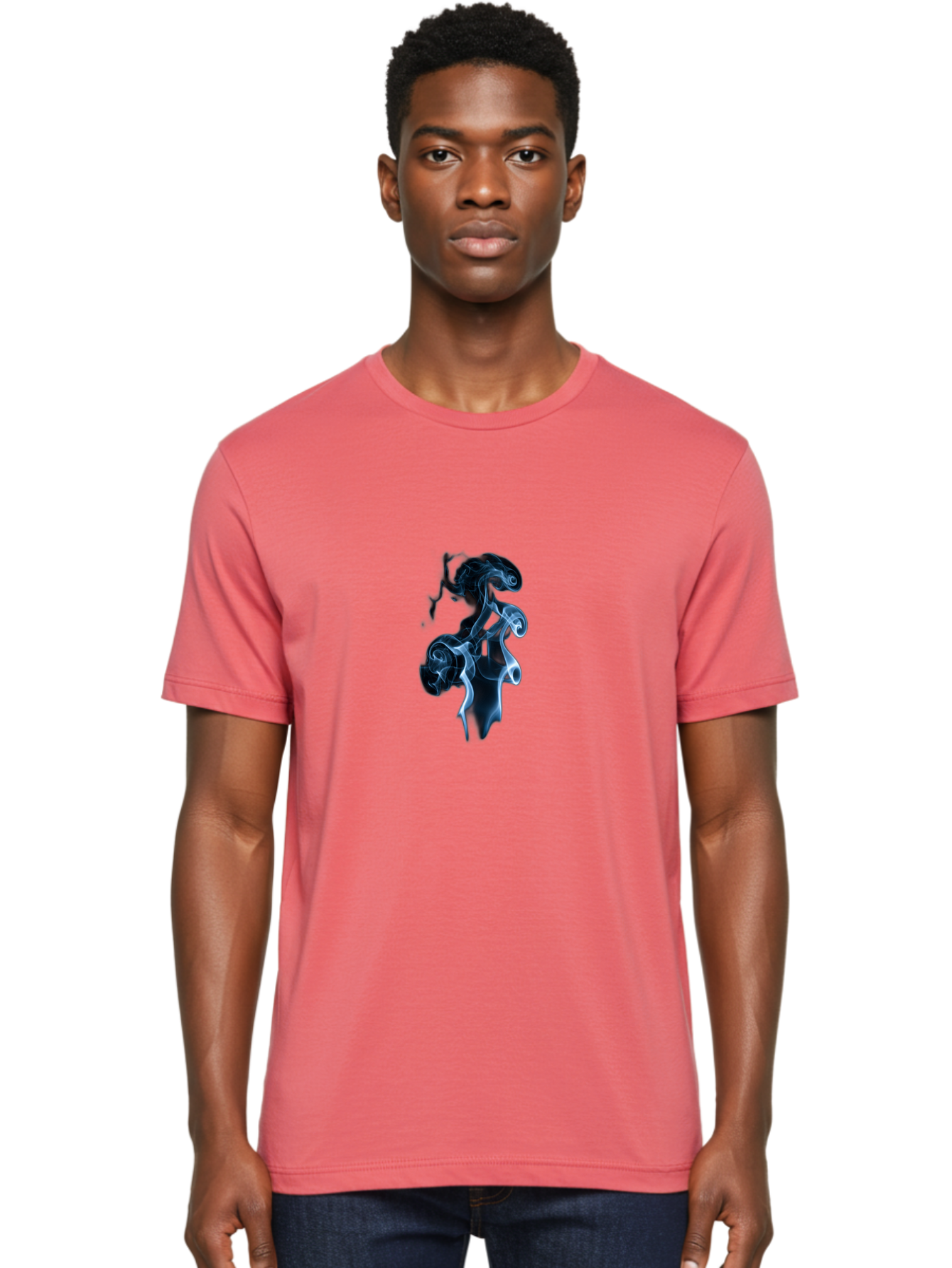 Smoke-Illustration Men'S Graphic Tee, 100% Cotton, Comfortable Casual Summer Wear, Machine Washable, Vintage Camera, Old Camera, Antique Camera, Black Camera, Classic Photography, Photography Equipment, Nostalgic Device, Film Camera, Bah130