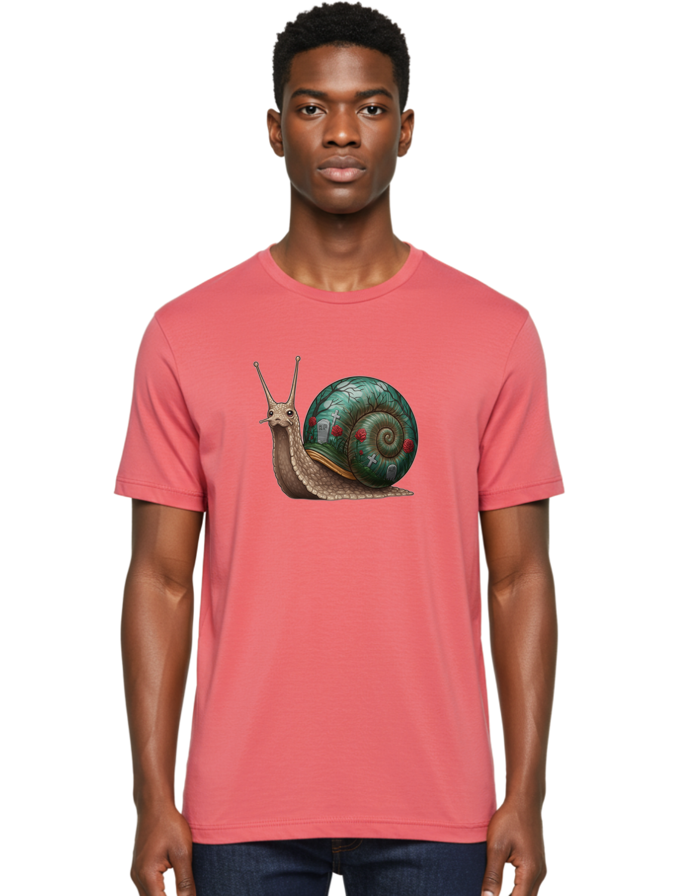 Snail-With-Cemetery-Shell Men'S Graphic Tee, 100% Cotton, Comfortable Casual Summer Wear, Machine Washable, Vintage Camera, Old Camera, Antique Camera, Black Camera, Classic Photography, Photography Equipment, Nostalgic Device, Film Camera, Bah134