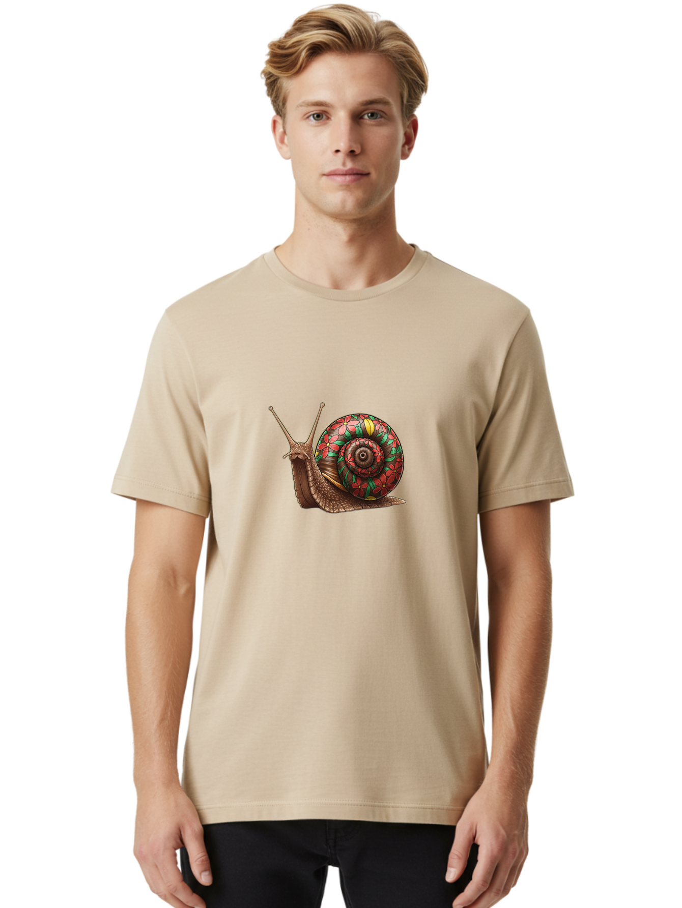 Snail-With-Colorful-Shell Men'S Graphic Tee, 100% Cotton, Comfortable Casual Summer Wear, Machine Washable, Vintage Camera, Old Camera, Antique Camera, Black Camera, Classic Photography, Photography Equipment, Nostalgic Device, Film Camera, Bah135