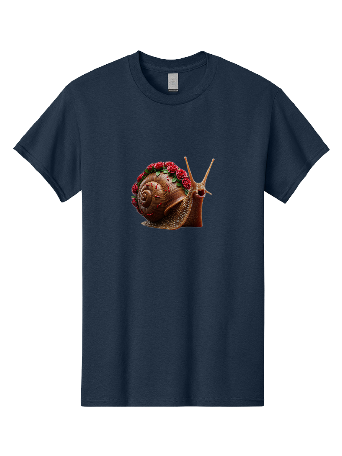 Snail-With-Roses-1 Men'S Graphic Tee, 100% Cotton, Comfortable Casual Summer Wear, Machine Washable, Vintage Camera, Old Camera, Antique Camera, Black Camera, Classic Photography, Photography Equipment, Nostalgic Device, Film Camera, Bah147