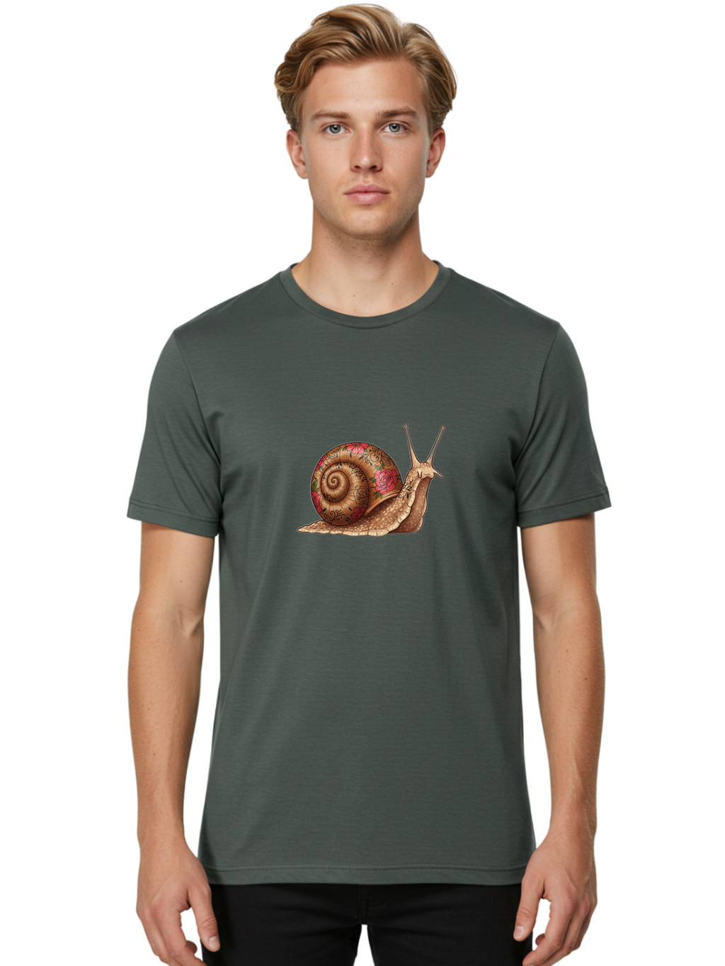 Snail Men'S Graphic Tee, 100% Cotton, Comfortable Casual Summer Wear, Machine Washable, Vintage Camera, Old Camera, Antique Camera, Black Camera, Classic Photography, Photography Equipment, Nostalgic Device, Film Camera, Camera Art Bah150