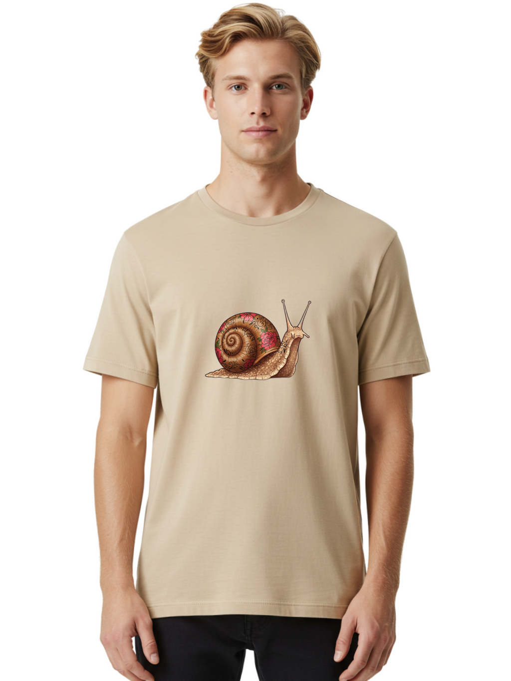Snail Men'S Graphic Tee, 100% Cotton, Comfortable Casual Summer Wear, Machine Washable, Vintage Camera, Old Camera, Antique Camera, Black Camera, Classic Photography, Photography Equipment, Nostalgic Device, Film Camera, Camera Art Bah150