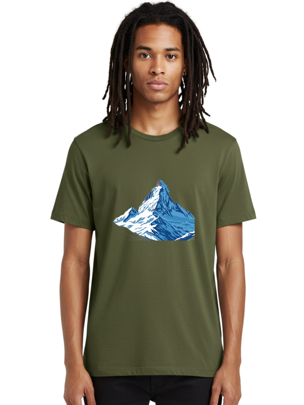 Snowy-Mountain-Peak-1 Men'S Graphic Tee, 100% Cotton, Comfortable Casual Summer Wear, Machine Washable, Vintage Camera, Old Camera, Antique Camera, Black Camera, Classic Photography, Photography Equipment, Nostalgic Device, Film Camera, Bah152