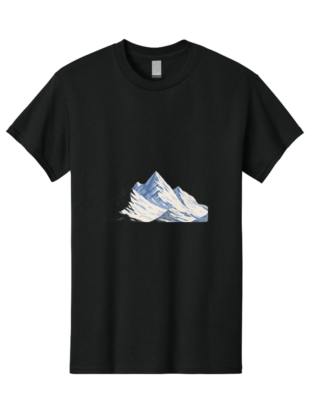Snowy-Mountain-Peaks-1 Men'S Graphic Tee, 100% Cotton, Comfortable Casual Summer Wear, Machine Washable, Vintage Camera, Old Camera, Antique Camera, Black Camera, Classic Photography, Photography Equipment, Nostalgic Device, Film Camera, Bah154