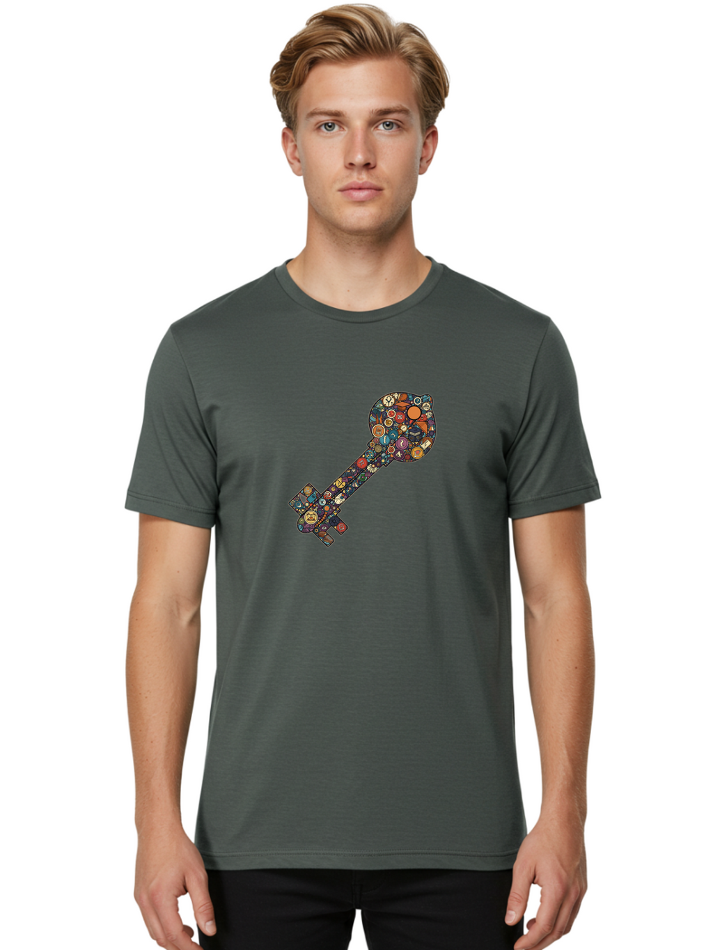 Social-Media-Key Men'S Graphic Tee, 100% Cotton, Comfortable Casual Summer Wear, Machine Washable, Vintage Camera, Old Camera, Antique Camera, Black Camera, Classic Photography, Photography Equipment, Nostalgic Device, Film Camera, Camera Art Bah159