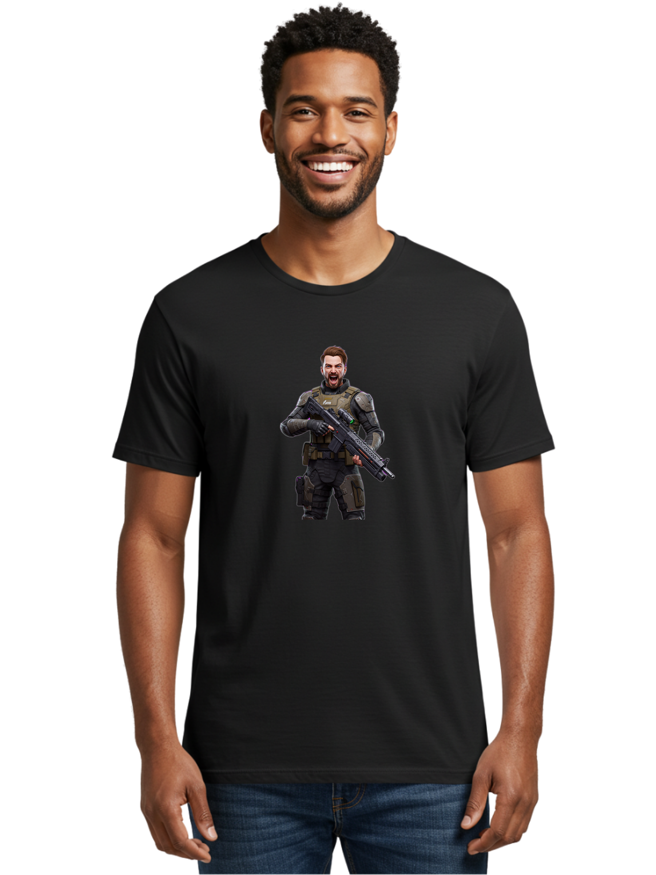 Soldier-With-Rifle Men'S Graphic Tee, 100% Cotton, Comfortable Casual Summer Wear, Machine Washable, Vintage Camera, Old Camera, Antique Camera, Black Camera, Classic Photography, Photography Equipment, Nostalgic Device, Film Camera, Bah161