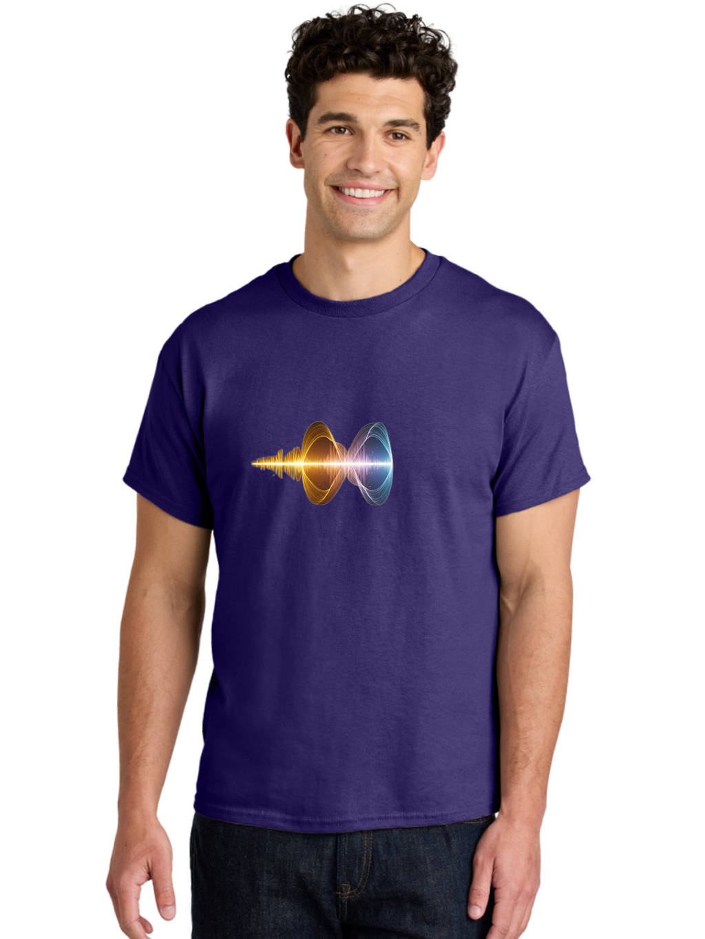 Sound-Wave-1 Men'S Graphic Tee, 100% Cotton, Comfortable Casual Summer Wear, Machine Washable, Vintage Camera, Old Camera, Antique Camera, Black Camera, Classic Photography, Photography Equipment, Nostalgic Device, Film Camera, Camera Art Bah162