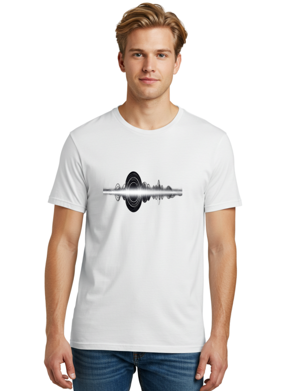 Sound-Wave Men'S Graphic Tee, 100% Cotton, Comfortable Casual Summer Wear, Machine Washable, Vintage Camera, Old Camera, Antique Camera, Black Camera, Classic Photography, Photography Equipment, Nostalgic Device, Film Camera, Camera Art Bah164