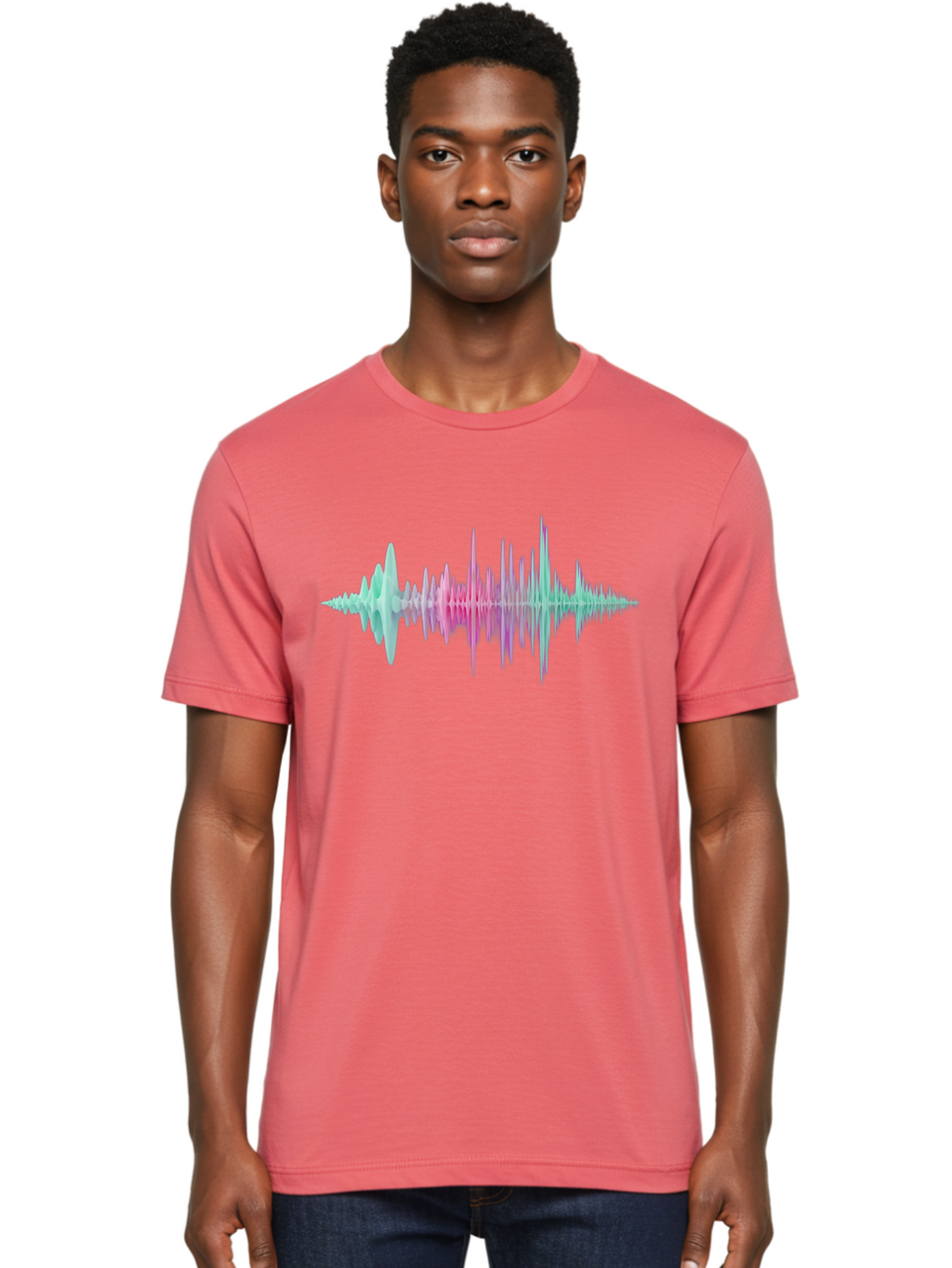 Sound-Waveform Men'S Graphic Tee, 100% Cotton, Comfortable Casual Summer Wear, Machine Washable, Vintage Camera, Old Camera, Antique Camera, Black Camera, Classic Photography, Photography Equipment, Nostalgic Device, Film Camera, Camera Art Bah165