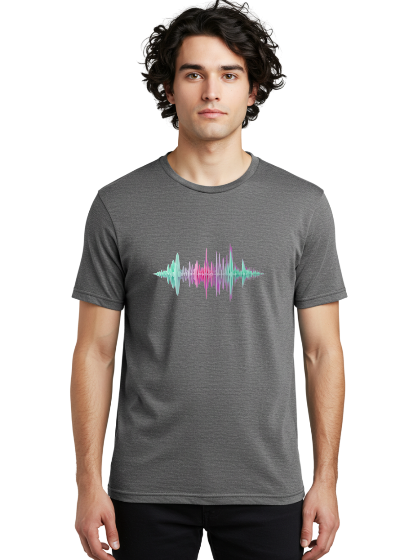 Sound-Waveform Men'S Graphic Tee, 100% Cotton, Comfortable Casual Summer Wear, Machine Washable, Vintage Camera, Old Camera, Antique Camera, Black Camera, Classic Photography, Photography Equipment, Nostalgic Device, Film Camera, Camera Art Bah165