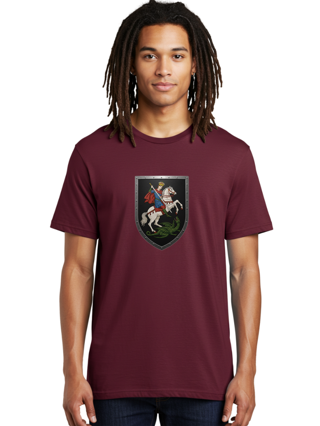 St-George-Slaying-The-Dragon Men'S Graphic Tee, 100% Cotton, Comfortable Casual Summer Wear, Machine Washable, Vintage Camera, Old Camera, Antique Camera, Black Camera, Classic Photography, Photography Equipment, Nostalgic Device, Film Camera, Bah170