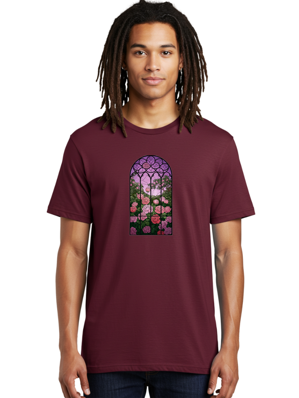 Stained-Glass-Window Men'S Graphic Tee, 100% Cotton, Comfortable Casual Summer Wear, Machine Washable, Vintage Camera, Old Camera, Antique Camera, Black Camera, Classic Photography, Photography Equipment, Nostalgic Device, Film Camera, Bah175