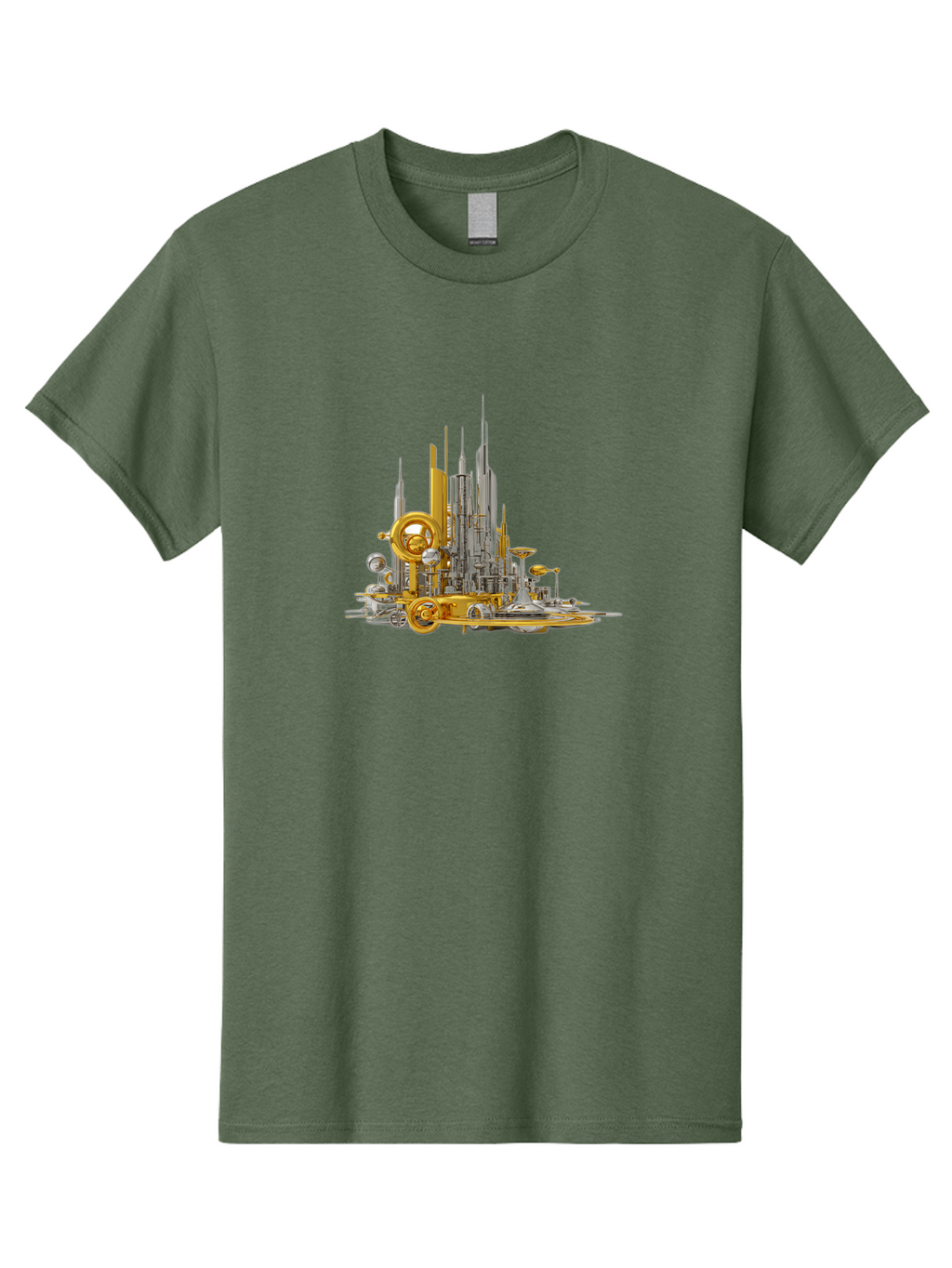 Steampunk-Cityscape Men'S Graphic Tee, 100% Cotton, Comfortable Casual Summer Wear, Machine Washable, Vintage Camera, Old Camera, Antique Camera, Black Camera, Classic Photography, Photography Equipment, Nostalgic Device, Film Camera, Bah180