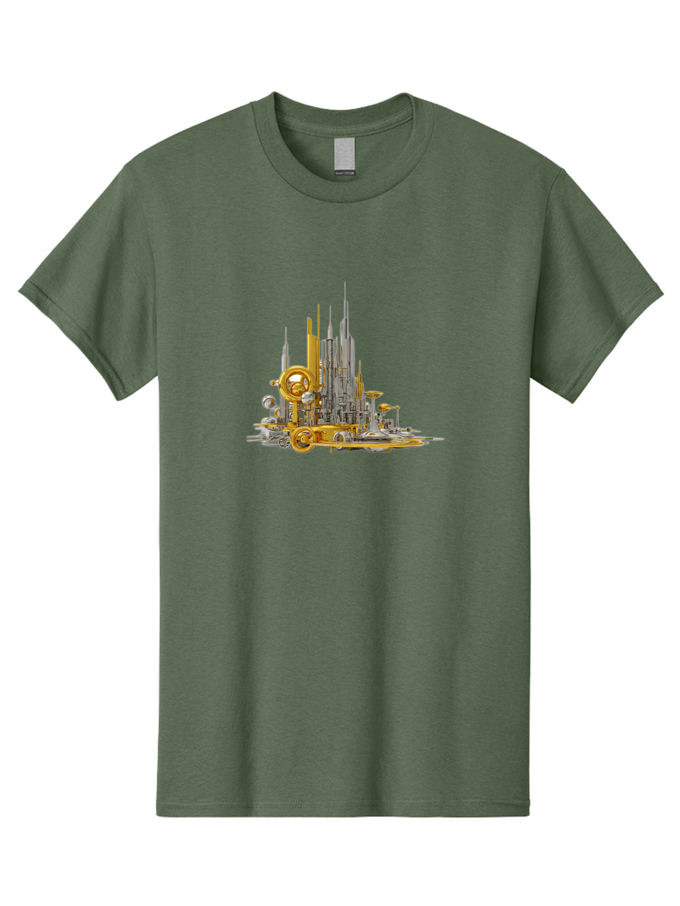 Steampunk-Cityscape Men'S Graphic Tee, 100% Cotton, Comfortable Casual Summer Wear, Machine Washable, Vintage Camera, Old Camera, Antique Camera, Black Camera, Classic Photography, Photography Equipment, Nostalgic Device, Film Camera, Bah180