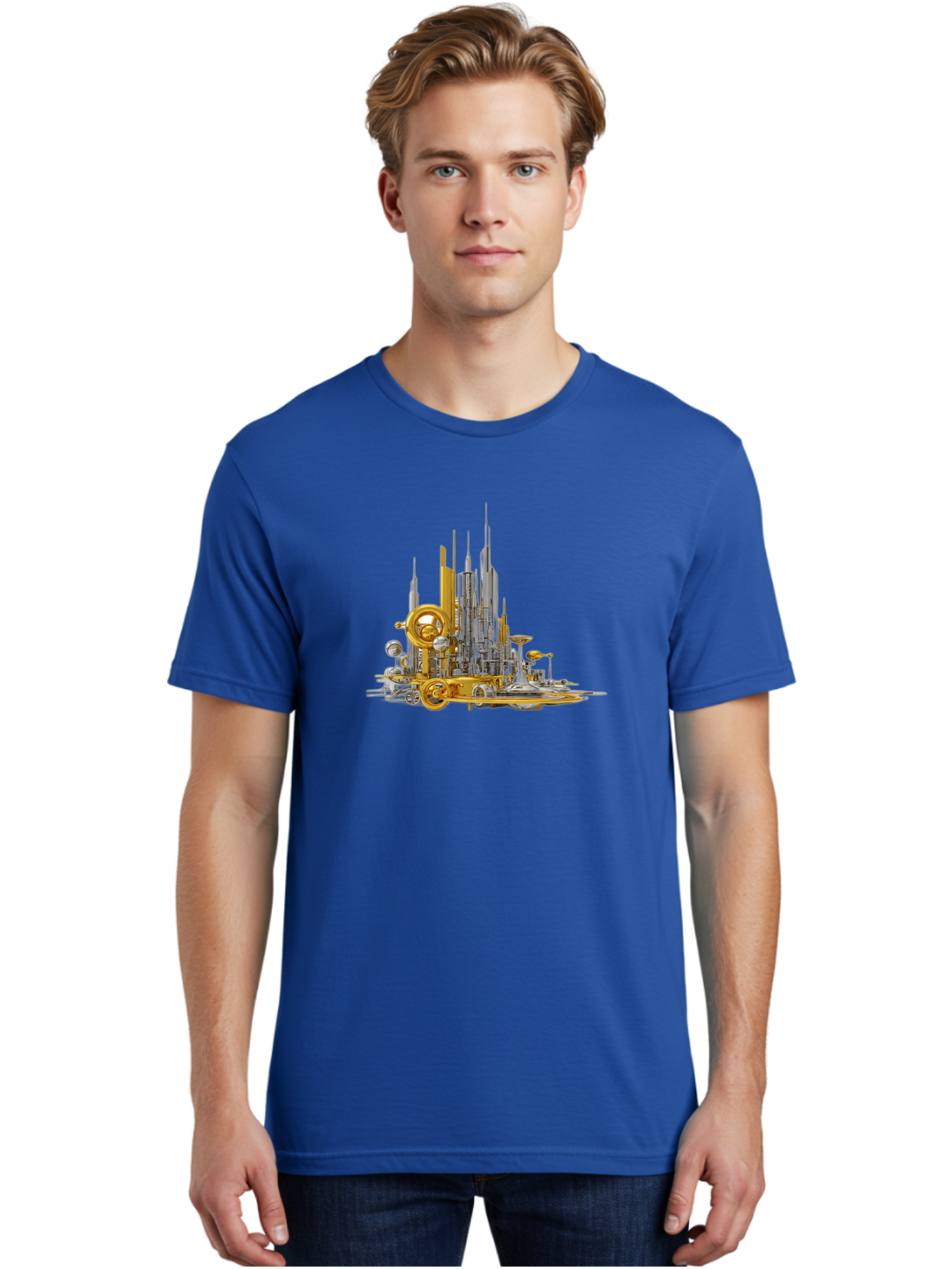 Steampunk-Cityscape Men'S Graphic Tee, 100% Cotton, Comfortable Casual Summer Wear, Machine Washable, Vintage Camera, Old Camera, Antique Camera, Black Camera, Classic Photography, Photography Equipment, Nostalgic Device, Film Camera, Bah180