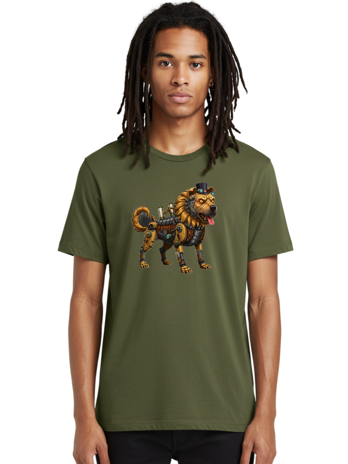 Steampunk-Dog Men'S Graphic Tee, 100% Cotton, Comfortable Casual Summer Wear, Machine Washable, Vintage Camera, Old Camera, Antique Camera, Black Camera, Classic Photography, Photography Equipment, Nostalgic Device, Film Camera, Camera Art Bah181