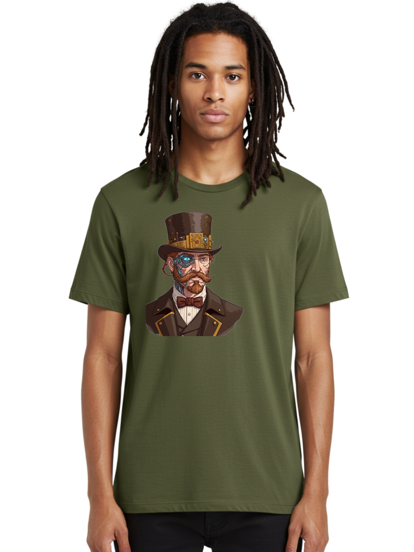 Steampunk-Gentleman Men'S Graphic Tee, 100% Cotton, Comfortable Casual Summer Wear, Machine Washable, Vintage Camera, Old Camera, Antique Camera, Black Camera, Classic Photography, Photography Equipment, Nostalgic Device, Film Camera, Bah183