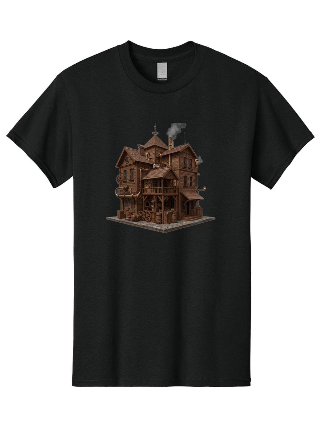Steampunk-House Men'S Graphic Tee, 100% Cotton, Comfortable Casual Summer Wear, Machine Washable, Vintage Camera, Old Camera, Antique Camera, Black Camera, Classic Photography, Photography Equipment, Nostalgic Device, Film Camera, Camera Art Bah184