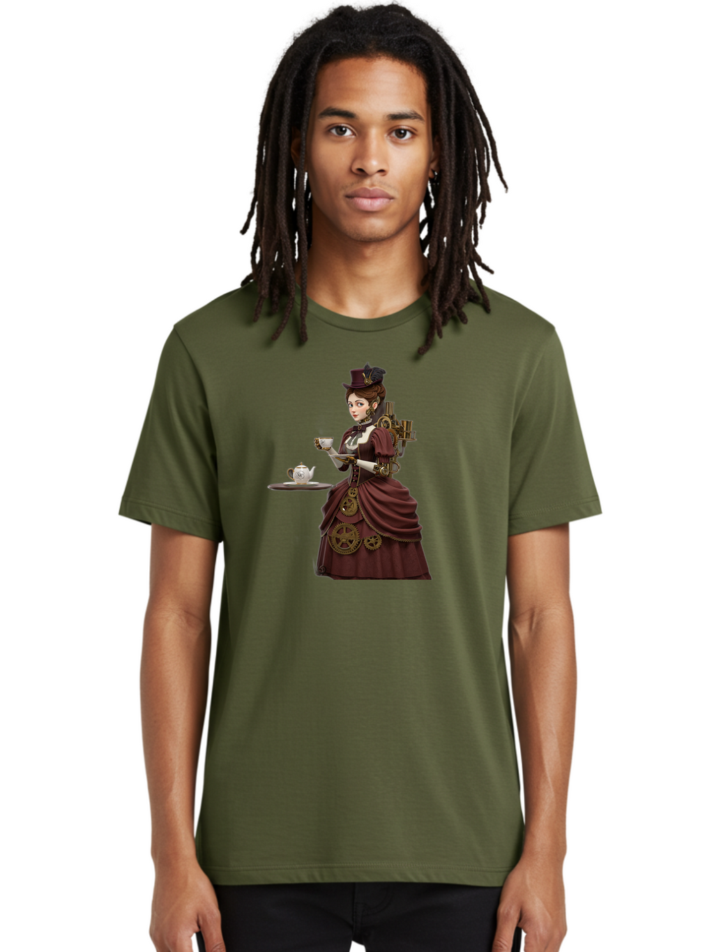 Steampunk-Lady Men'S Graphic Tee, 100% Cotton, Comfortable Casual Summer Wear, Machine Washable, Vintage Camera, Old Camera, Antique Camera, Black Camera, Classic Photography, Photography Equipment, Nostalgic Device, Film Camera, Camera Art Bah185