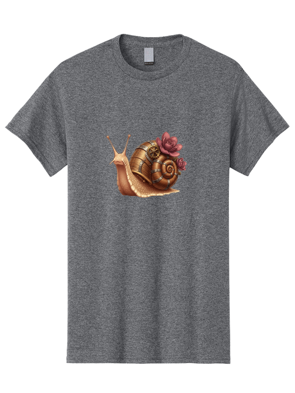 Steampunk-Snail Men'S Graphic Tee, 100% Cotton, Comfortable Casual Summer Wear, Machine Washable, Vintage Camera, Old Camera, Antique Camera, Black Camera, Classic Photography, Photography Equipment, Nostalgic Device, Film Camera, Camera Art Bah188