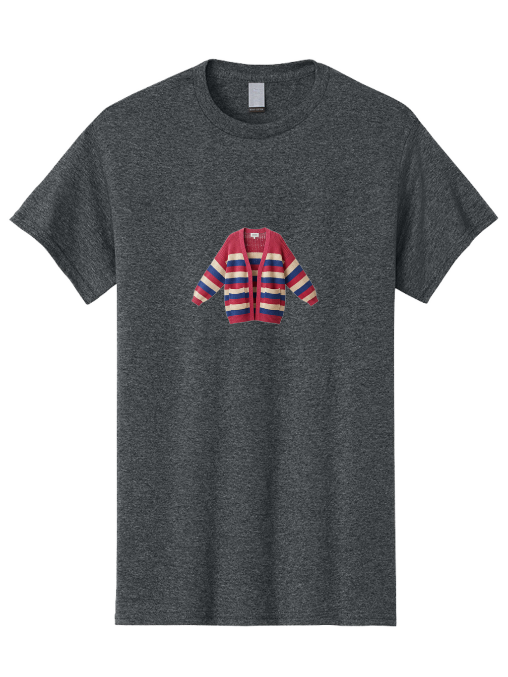 Striped-Cardigan Men'S Graphic Tee, 100% Cotton, Comfortable Casual Summer Wear, Machine Washable, Vintage Camera, Old Camera, Antique Camera, Black Camera, Classic Photography, Photography Equipment, Nostalgic Device, Film Camera, Camera Art Bah195