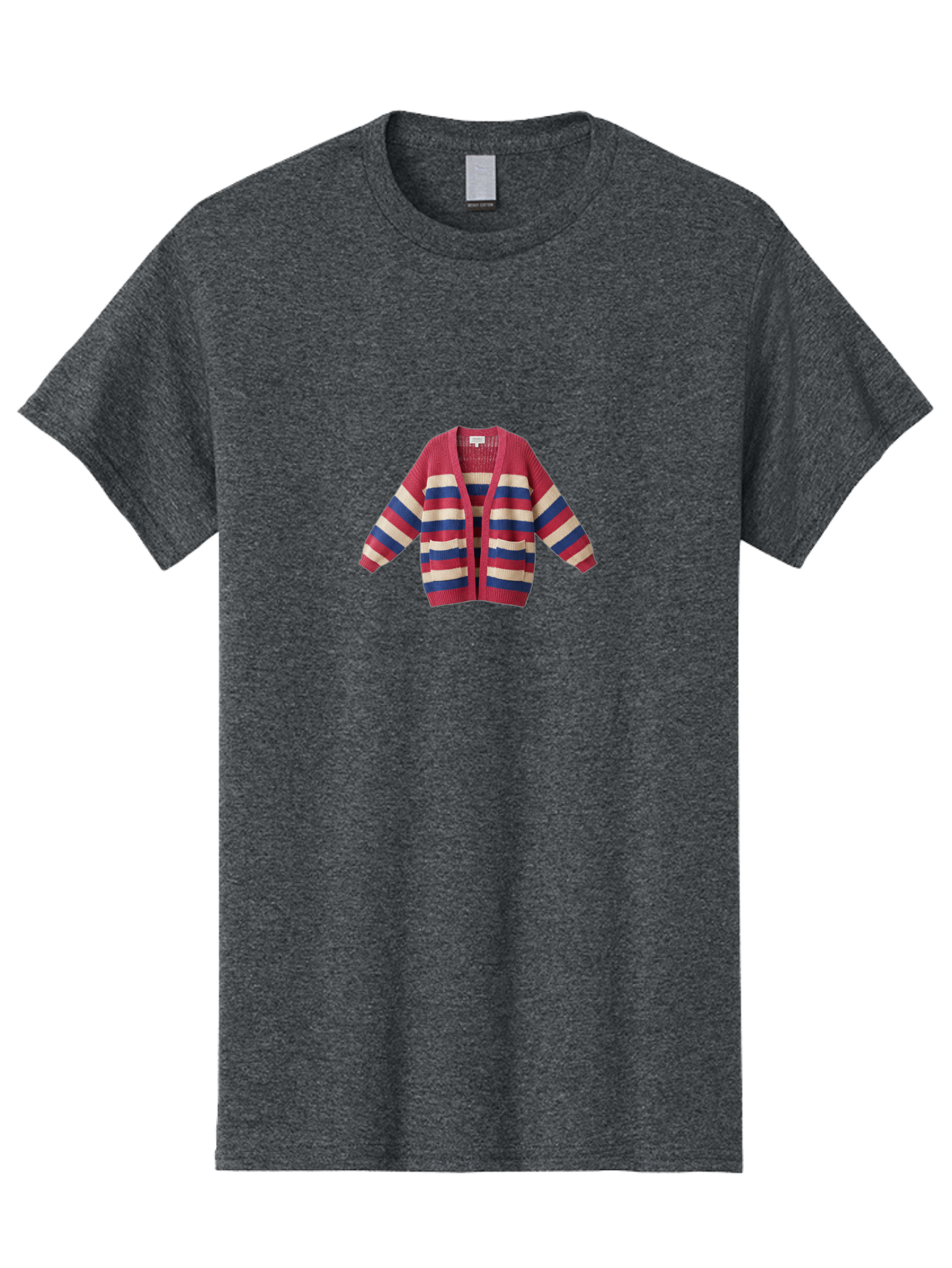 Striped-Cardigan Men'S Graphic Tee, 100% Cotton, Comfortable Casual Summer Wear, Machine Washable, Vintage Camera, Old Camera, Antique Camera, Black Camera, Classic Photography, Photography Equipment, Nostalgic Device, Film Camera, Camera Art Bah195