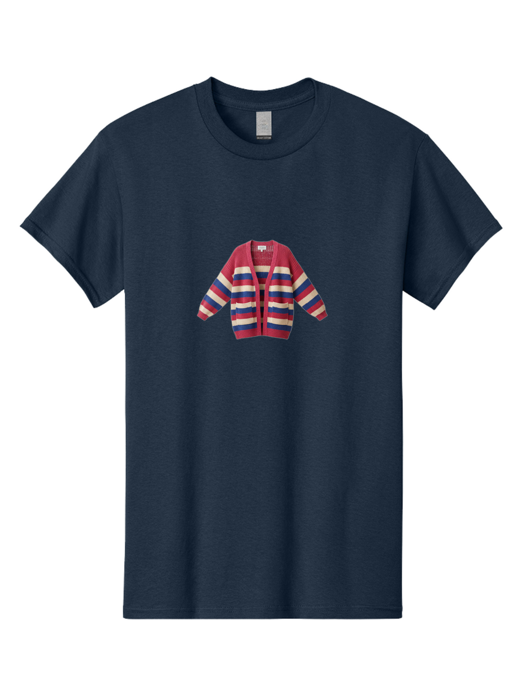 Striped-Cardigan Men'S Graphic Tee, 100% Cotton, Comfortable Casual Summer Wear, Machine Washable, Vintage Camera, Old Camera, Antique Camera, Black Camera, Classic Photography, Photography Equipment, Nostalgic Device, Film Camera, Camera Art Bah195