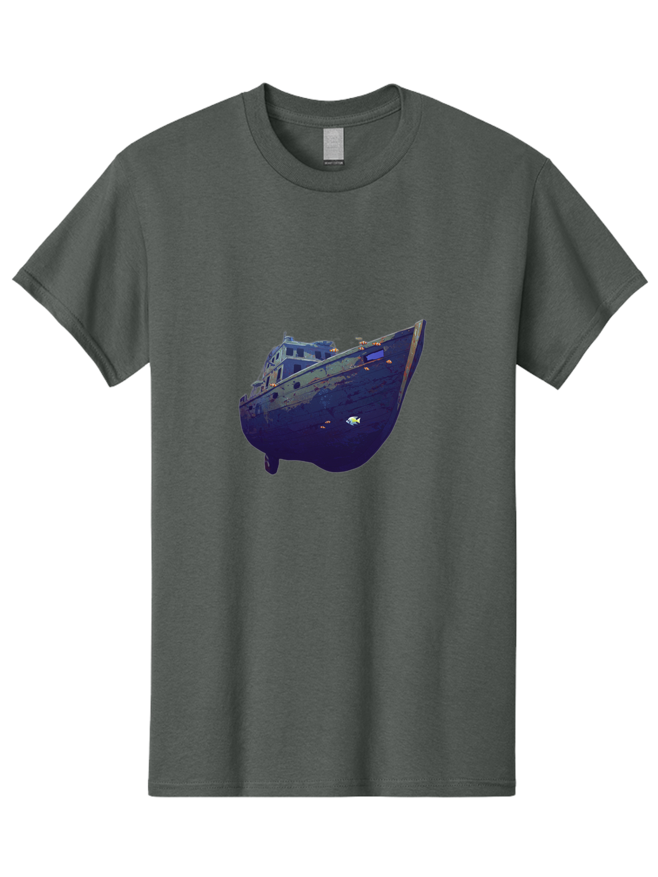 Submerged-Ship Men'S Graphic Tee, 100% Cotton, Comfortable Casual Summer Wear, Machine Washable, Vintage Camera, Old Camera, Antique Camera, Black Camera, Classic Photography, Photography Equipment, Nostalgic Device, Film Camera, Camera Art Bah196
