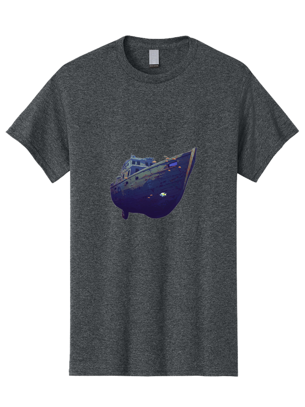 Submerged-Ship Men'S Graphic Tee, 100% Cotton, Comfortable Casual Summer Wear, Machine Washable, Vintage Camera, Old Camera, Antique Camera, Black Camera, Classic Photography, Photography Equipment, Nostalgic Device, Film Camera, Camera Art Bah196