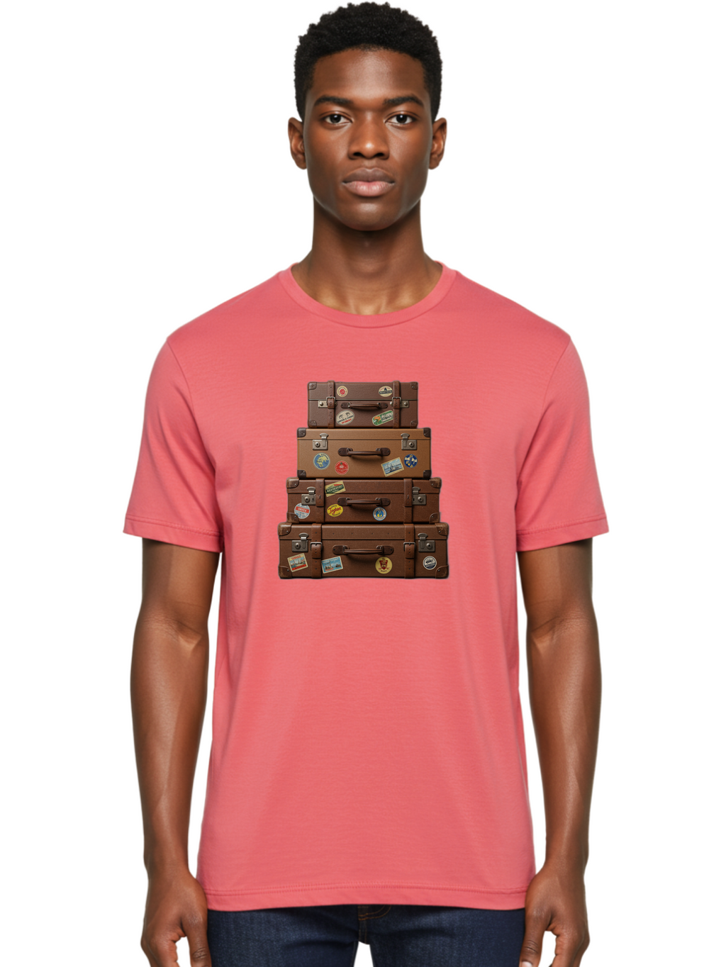 Suitcases Men'S Graphic Tee, 100% Cotton, Comfortable Casual Summer Wear, Machine Washable, Vintage Camera, Old Camera, Antique Camera, Black Camera, Classic Photography, Photography Equipment, Nostalgic Device, Film Camera, Camera Art Bah200