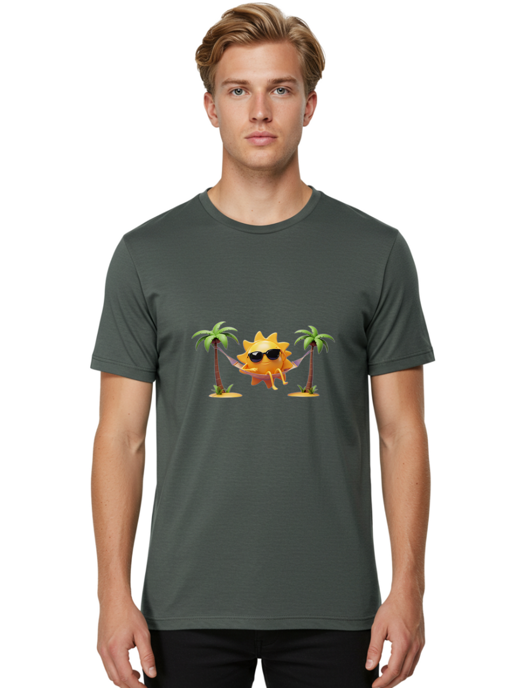 Sun-In-Hammock Men'S Graphic Tee, 100% Cotton, Comfortable Casual Summer Wear, Machine Washable, Vintage Camera, Old Camera, Antique Camera, Black Camera, Classic Photography, Photography Equipment, Nostalgic Device, Film Camera, Camera Art Bah201