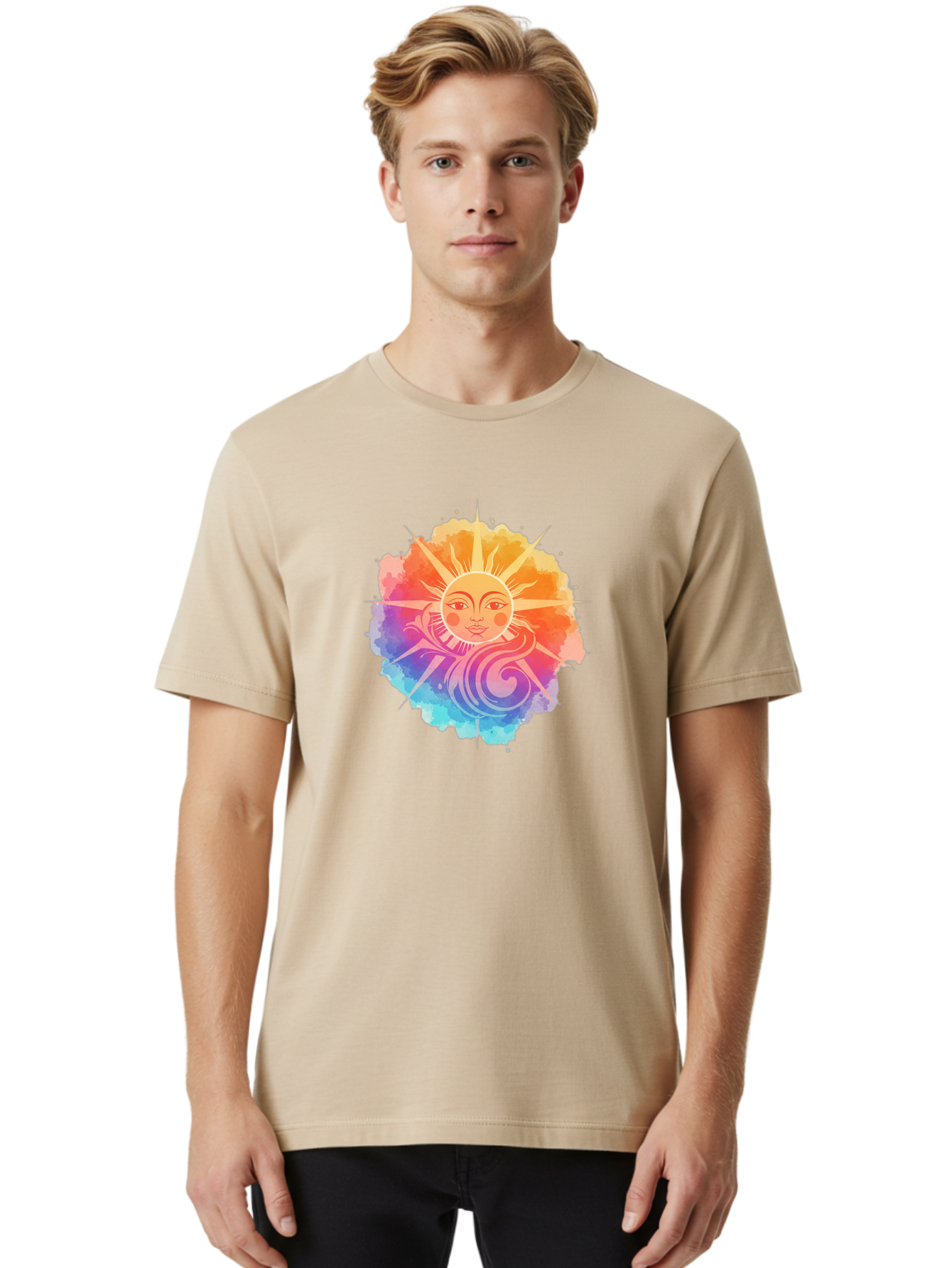 Sun-Symbol Men'S Graphic Tee, 100% Cotton, Comfortable Casual Summer Wear, Machine Washable, Vintage Camera, Old Camera, Antique Camera, Black Camera, Classic Photography, Photography Equipment, Nostalgic Device, Film Camera, Camera Art Bah202