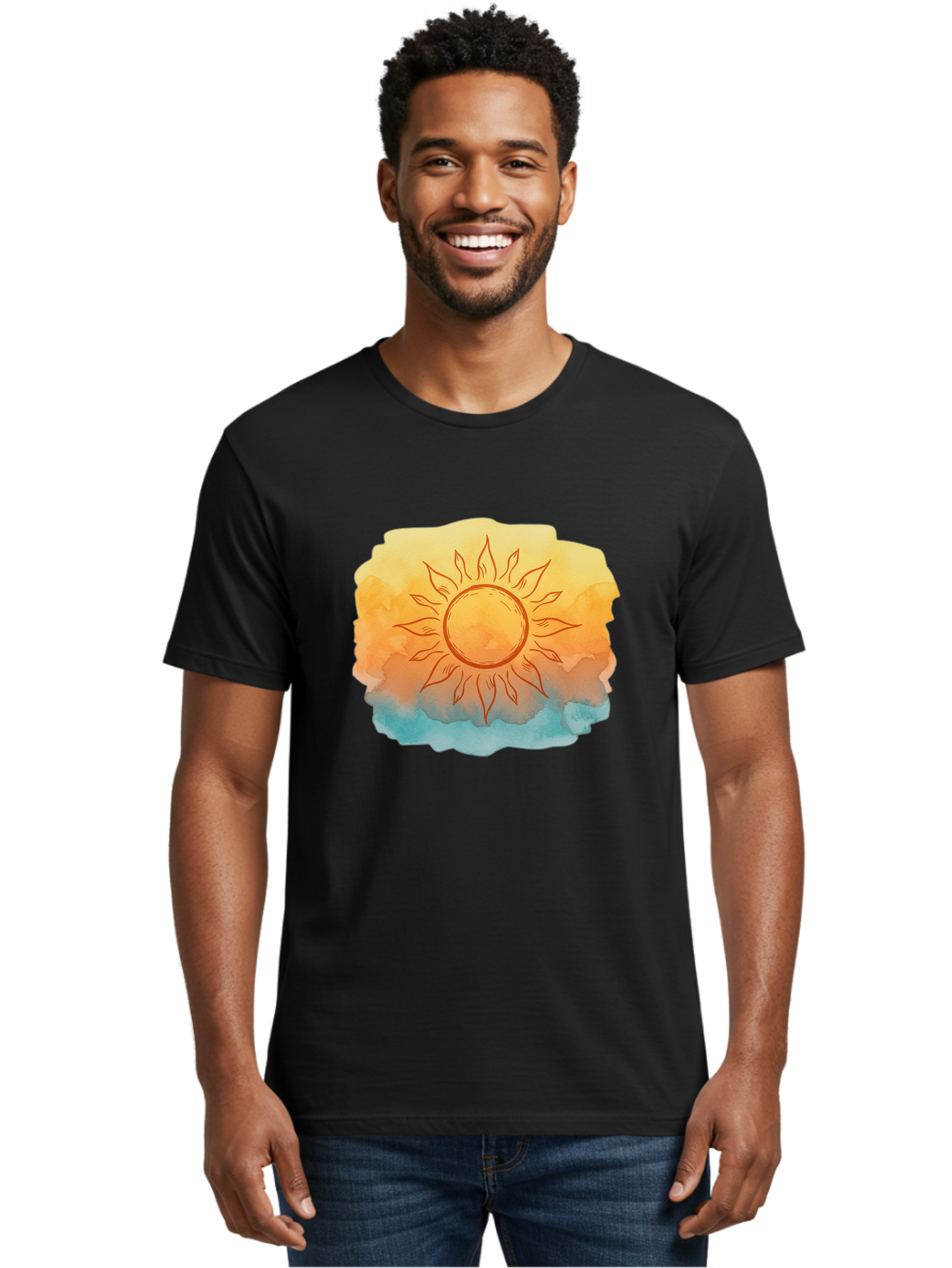 Sun Men'S Graphic Tee, 100% Cotton, Comfortable Casual Summer Wear, Machine Washable, Vintage Camera, Old Camera, Antique Camera, Black Camera, Classic Photography, Photography Equipment, Nostalgic Device, Film Camera, Camera Art Bah203