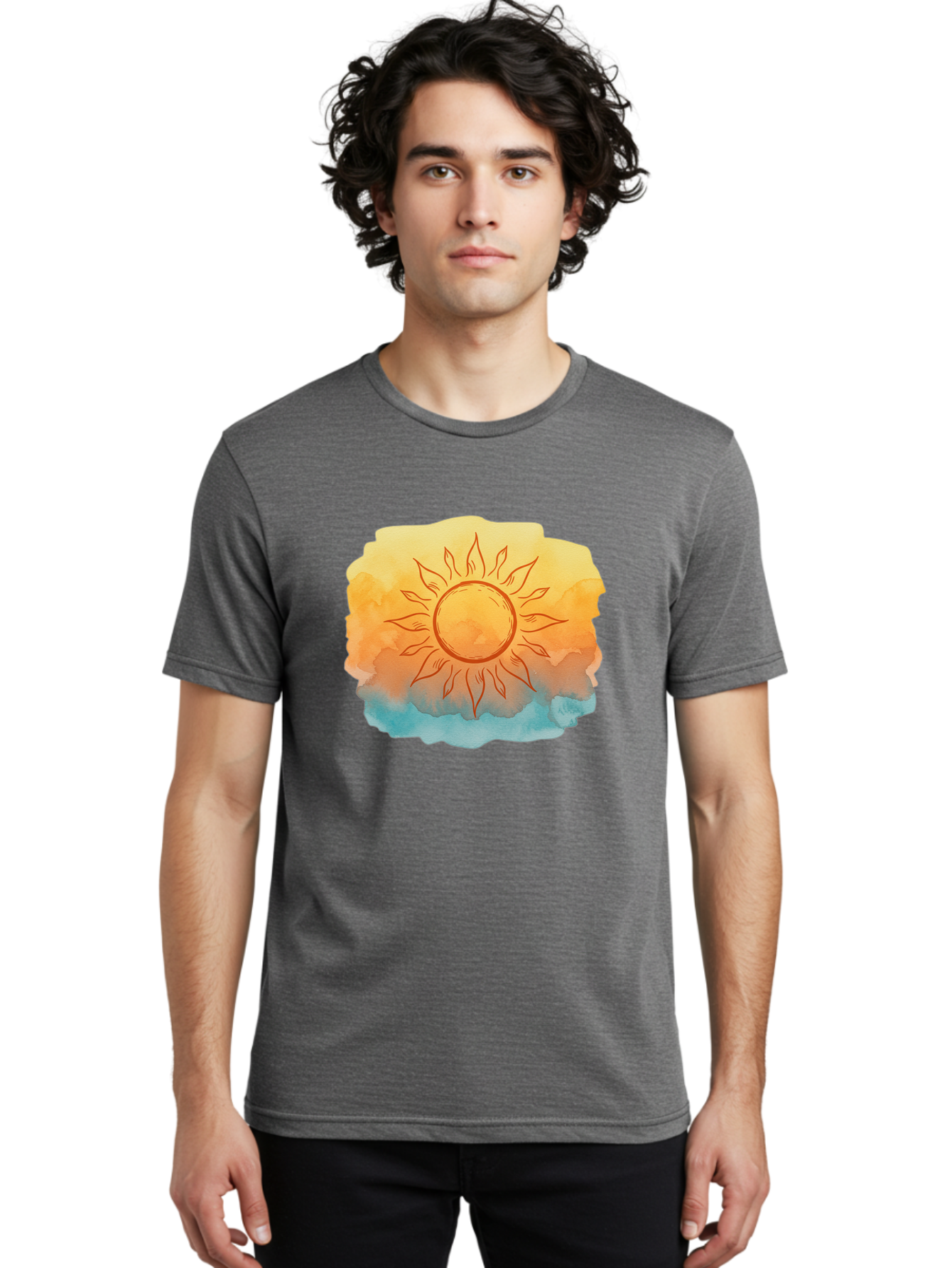 Sun Men'S Graphic Tee, 100% Cotton, Comfortable Casual Summer Wear, Machine Washable, Vintage Camera, Old Camera, Antique Camera, Black Camera, Classic Photography, Photography Equipment, Nostalgic Device, Film Camera, Camera Art Bah203
