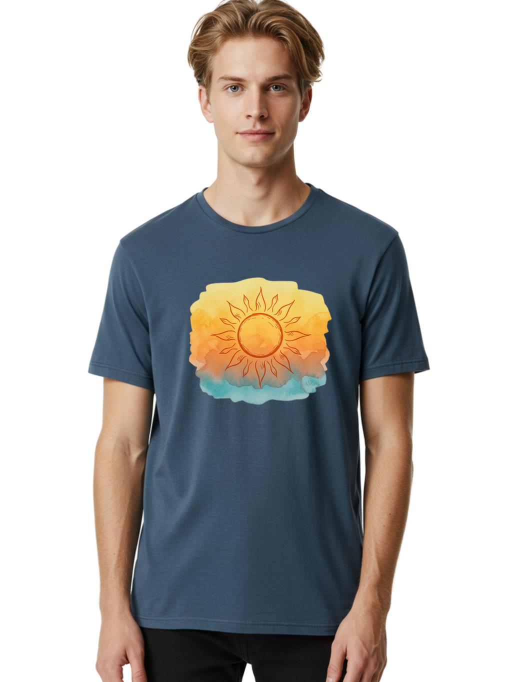 Sun Men'S Graphic Tee, 100% Cotton, Comfortable Casual Summer Wear, Machine Washable, Vintage Camera, Old Camera, Antique Camera, Black Camera, Classic Photography, Photography Equipment, Nostalgic Device, Film Camera, Camera Art Bah203