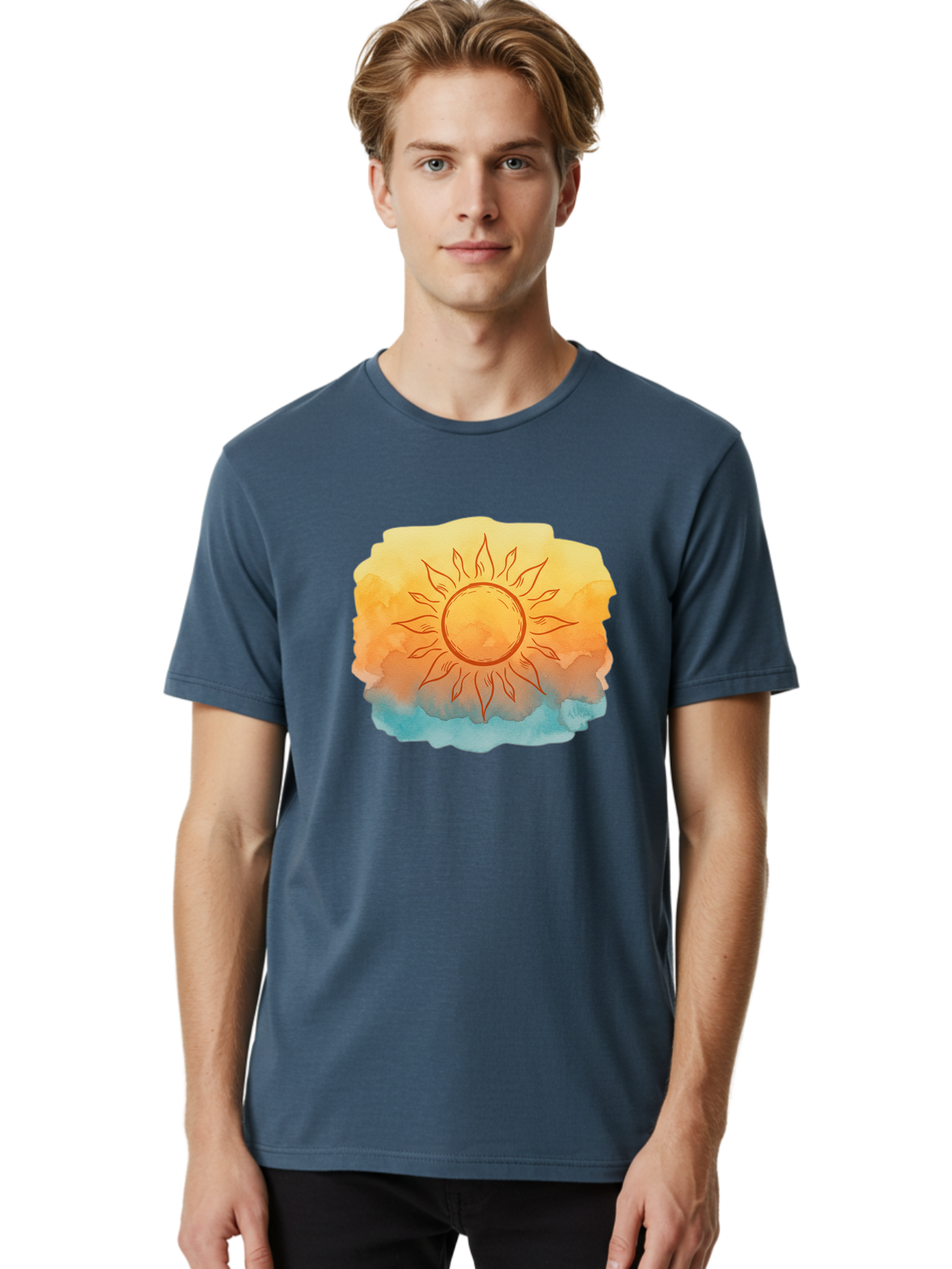 Sun Men'S Graphic Tee, 100% Cotton, Comfortable Casual Summer Wear, Machine Washable, Vintage Camera, Old Camera, Antique Camera, Black Camera, Classic Photography, Photography Equipment, Nostalgic Device, Film Camera, Camera Art Bah203