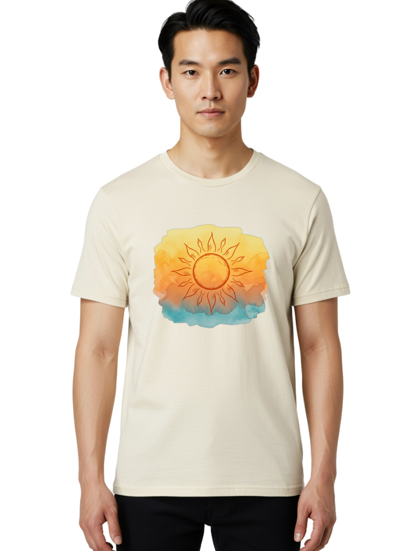 Sun Men'S Graphic Tee, 100% Cotton, Comfortable Casual Summer Wear, Machine Washable, Vintage Camera, Old Camera, Antique Camera, Black Camera, Classic Photography, Photography Equipment, Nostalgic Device, Film Camera, Camera Art Bah203