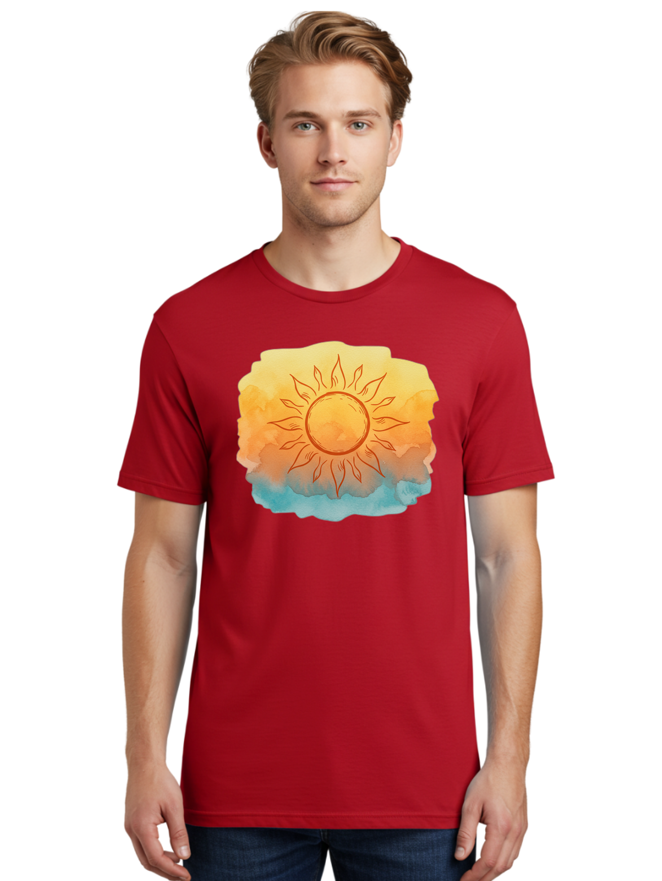 Sun Men'S Graphic Tee, 100% Cotton, Comfortable Casual Summer Wear, Machine Washable, Vintage Camera, Old Camera, Antique Camera, Black Camera, Classic Photography, Photography Equipment, Nostalgic Device, Film Camera, Camera Art Bah203