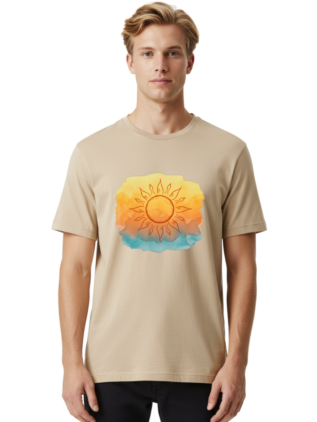 Sun Men'S Graphic Tee, 100% Cotton, Comfortable Casual Summer Wear, Machine Washable, Vintage Camera, Old Camera, Antique Camera, Black Camera, Classic Photography, Photography Equipment, Nostalgic Device, Film Camera, Camera Art Bah203