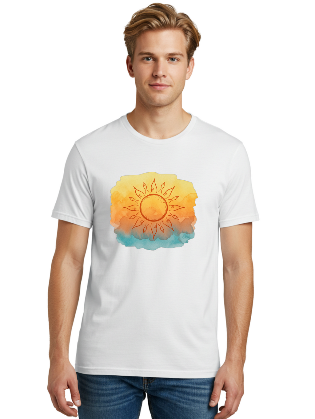Sun Men'S Graphic Tee, 100% Cotton, Comfortable Casual Summer Wear, Machine Washable, Vintage Camera, Old Camera, Antique Camera, Black Camera, Classic Photography, Photography Equipment, Nostalgic Device, Film Camera, Camera Art Bah203