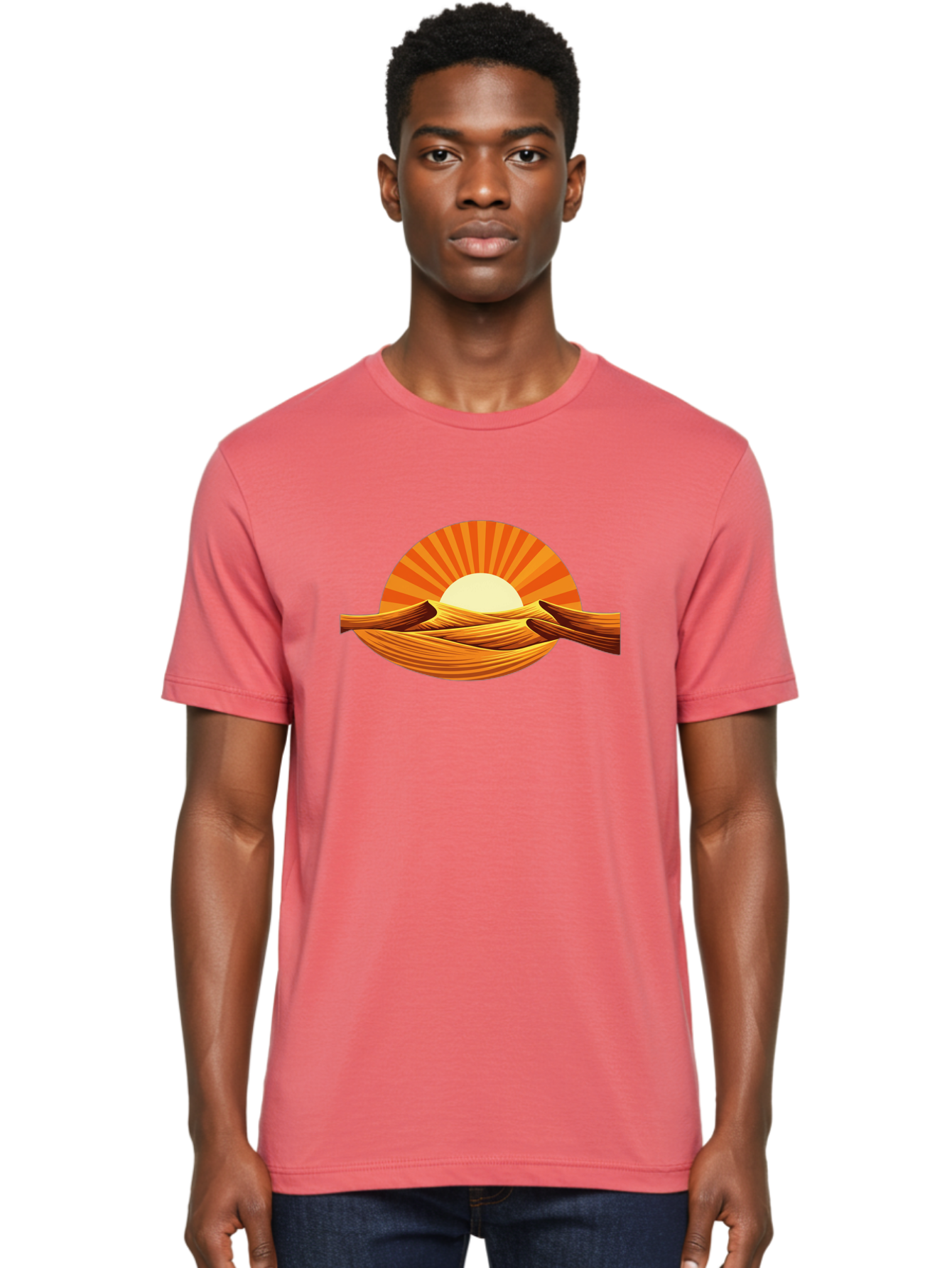 Sunrise-Over-Hills Men'S Graphic Tee, 100% Cotton, Comfortable Casual Summer Wear, Machine Washable, Vintage Camera, Old Camera, Antique Camera, Black Camera, Classic Photography, Photography Equipment, Nostalgic Device, Film Camera, Bah206