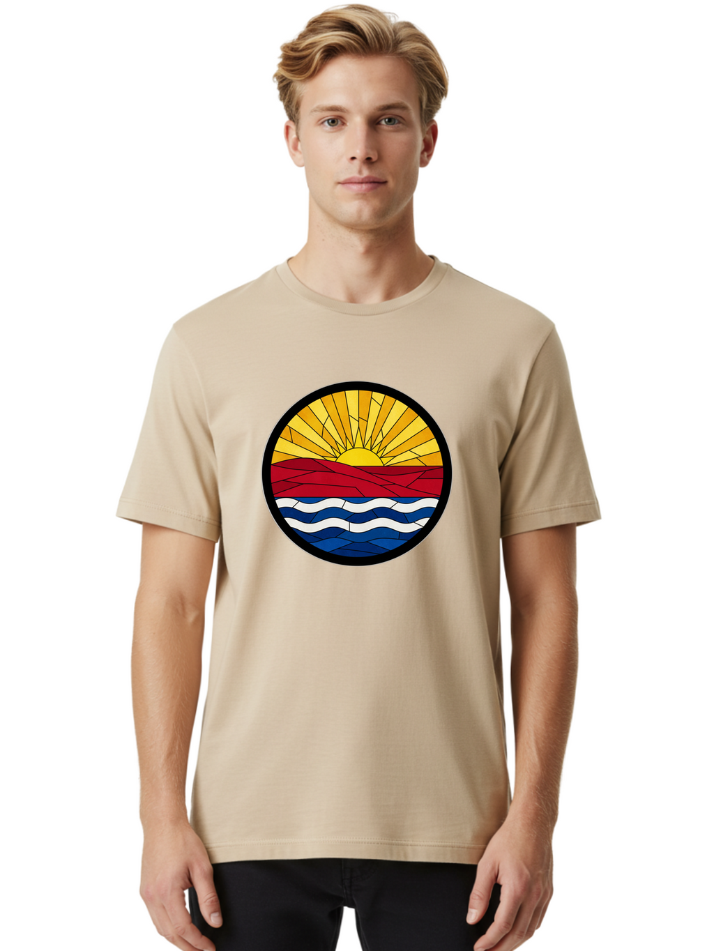 Sunset-Waves Men'S Graphic Tee, 100% Cotton, Comfortable Casual Summer Wear, Machine Washable, Vintage Camera, Old Camera, Antique Camera, Black Camera, Classic Photography, Photography Equipment, Nostalgic Device, Film Camera, Camera Art Bah210