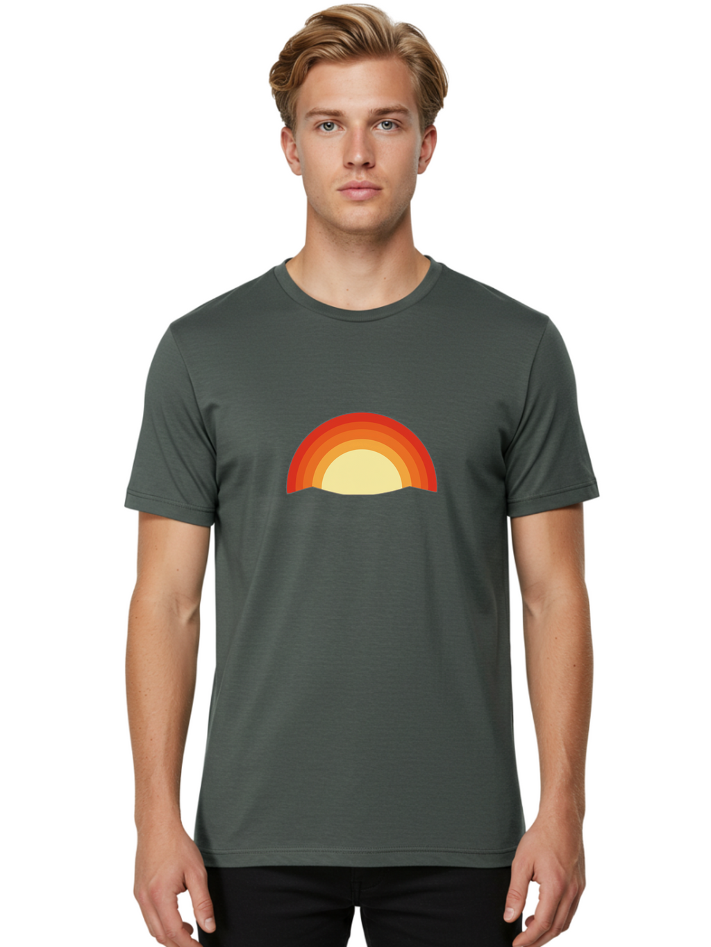 Sunset Men'S Graphic Tee, 100% Cotton, Comfortable Casual Summer Wear, Machine Washable, Vintage Camera, Old Camera, Antique Camera, Black Camera, Classic Photography, Photography Equipment, Nostalgic Device, Film Camera, Camera Art Bah211