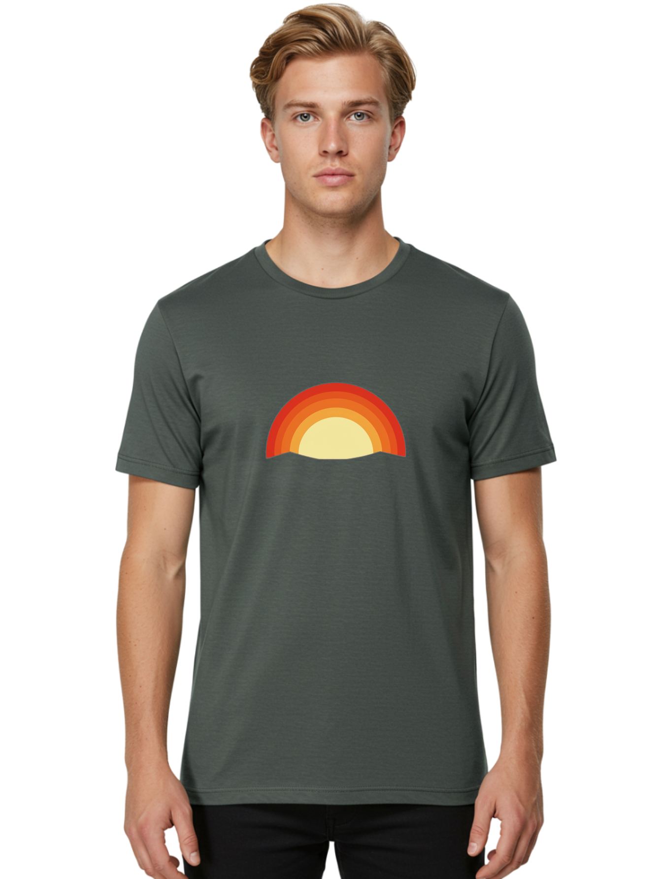 Sunset Men'S Graphic Tee, 100% Cotton, Comfortable Casual Summer Wear, Machine Washable, Vintage Camera, Old Camera, Antique Camera, Black Camera, Classic Photography, Photography Equipment, Nostalgic Device, Film Camera, Camera Art Bah211