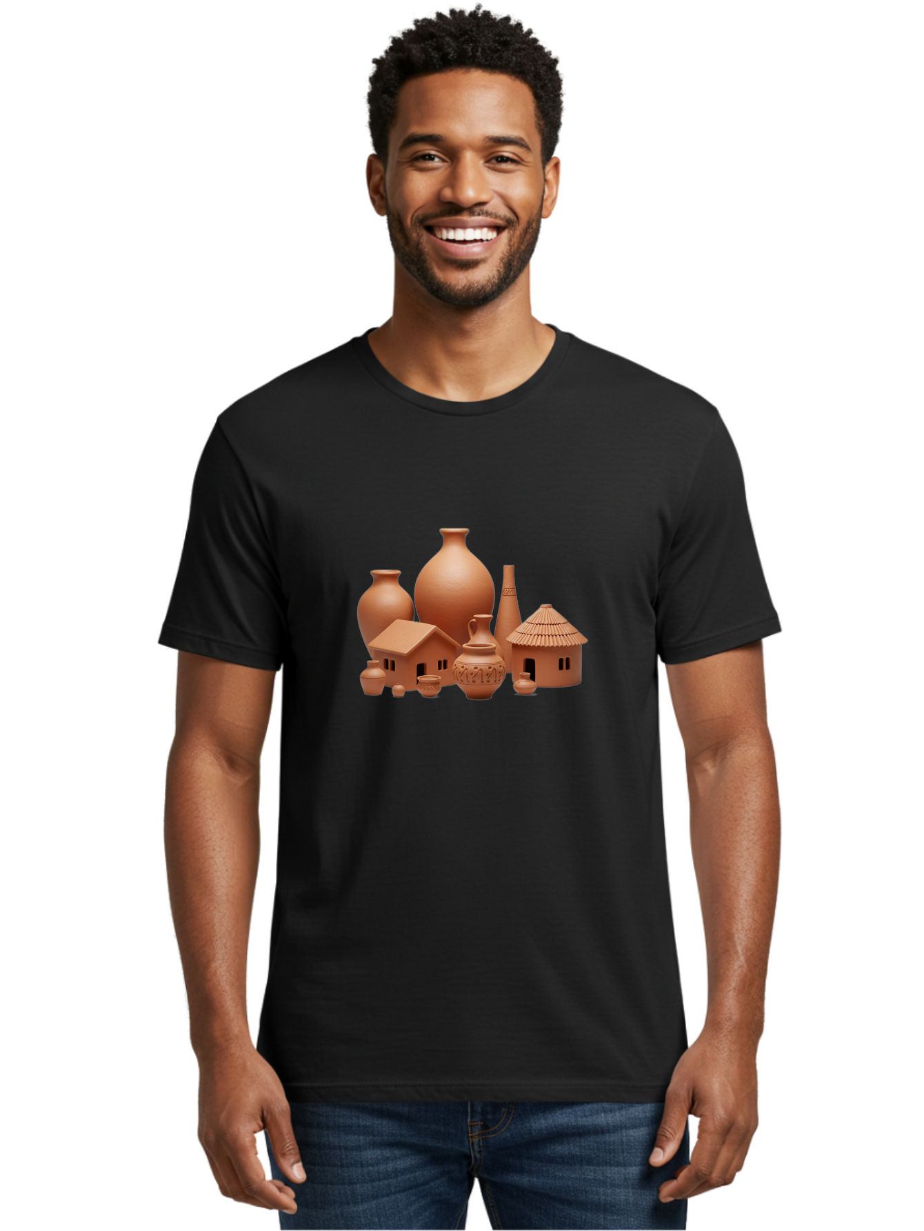 Terracotta-Pottery Men'S Graphic Tee, 100% Cotton, Comfortable Casual Summer Wear, Machine Washable, Vintage Camera, Old Camera, Antique Camera, Black Camera, Classic Photography, Photography Equipment, Nostalgic Device, Film Camera, Bah238