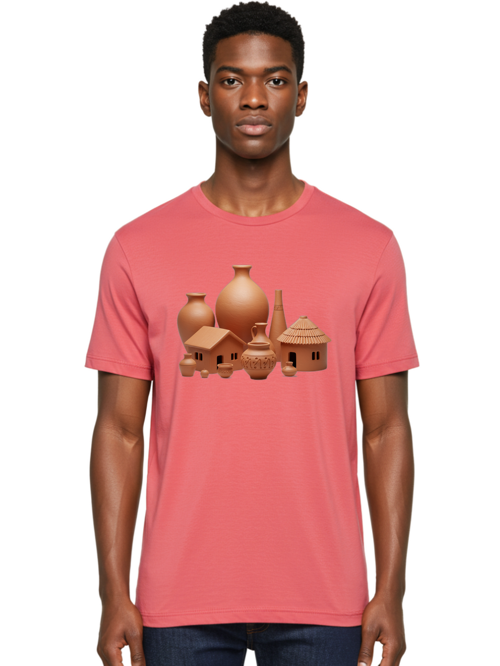 Terracotta-Pottery Men'S Graphic Tee, 100% Cotton, Comfortable Casual Summer Wear, Machine Washable, Vintage Camera, Old Camera, Antique Camera, Black Camera, Classic Photography, Photography Equipment, Nostalgic Device, Film Camera, Bah238