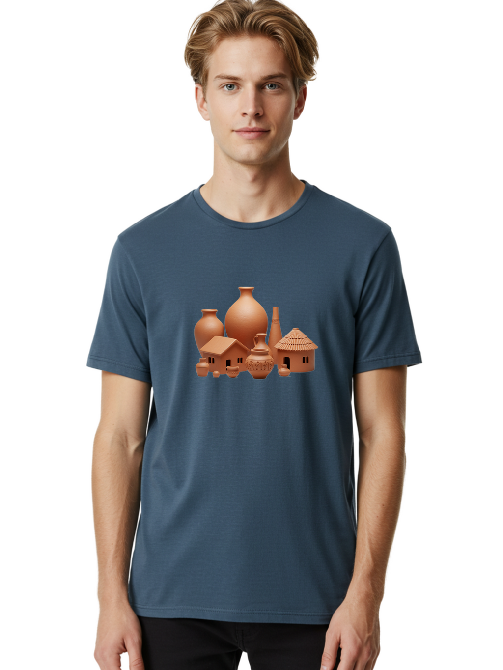 Terracotta-Pottery Men'S Graphic Tee, 100% Cotton, Comfortable Casual Summer Wear, Machine Washable, Vintage Camera, Old Camera, Antique Camera, Black Camera, Classic Photography, Photography Equipment, Nostalgic Device, Film Camera, Bah238