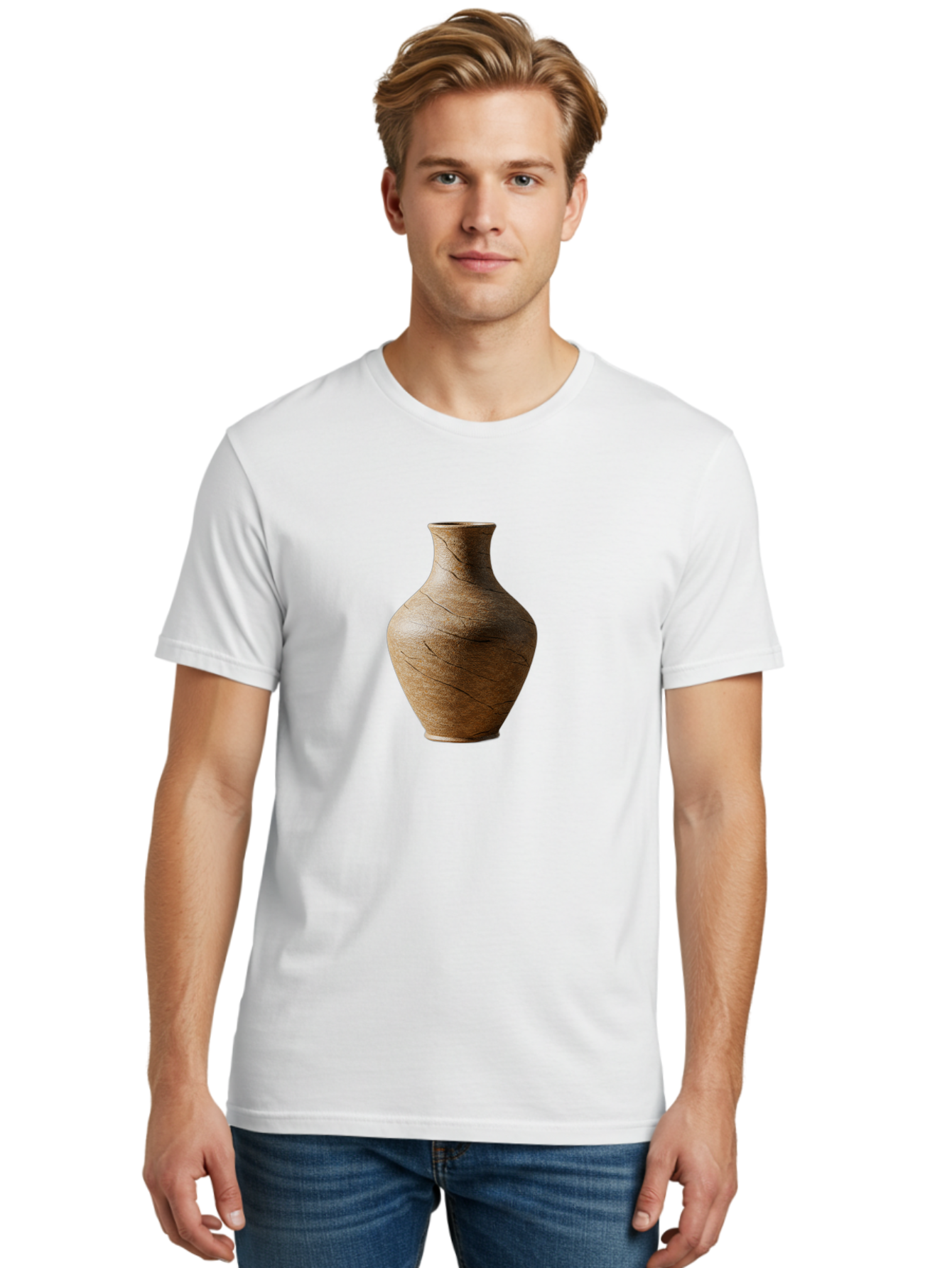 Terracotta-Vase Men'S Graphic Tee, 100% Cotton, Comfortable Casual Summer Wear, Machine Washable, Vintage Camera, Old Camera, Antique Camera, Black Camera, Classic Photography, Photography Equipment, Nostalgic Device, Film Camera, Camera Art Bah239