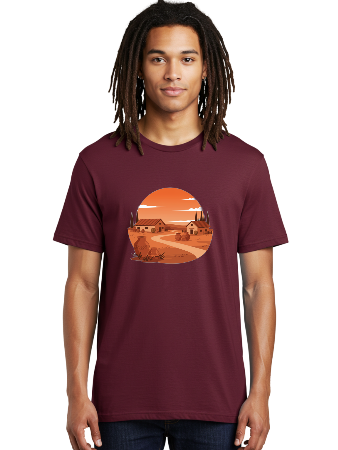 Terracotta-Village Men'S Graphic Tee, 100% Cotton, Comfortable Casual Summer Wear, Machine Washable, Vintage Camera, Old Camera, Antique Camera, Black Camera, Classic Photography, Photography Equipment, Nostalgic Device, Film Camera, Bah240
