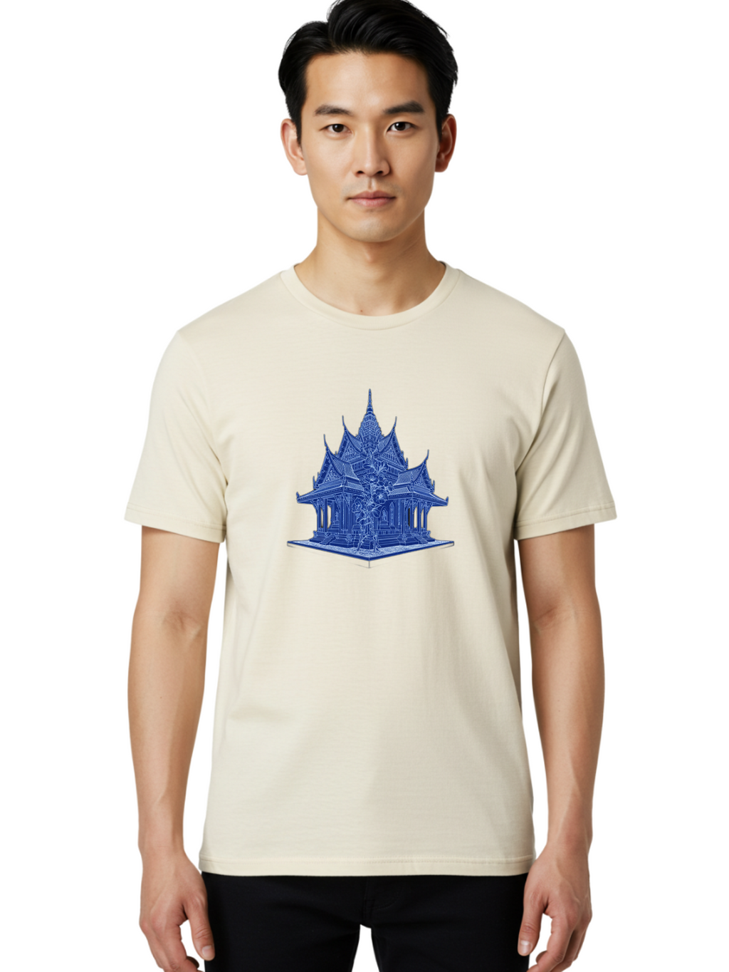Thai-Temple Men'S Graphic Tee, 100% Cotton, Comfortable Casual Summer Wear, Machine Washable, Vintage Camera, Old Camera, Antique Camera, Black Camera, Classic Photography, Photography Equipment, Nostalgic Device, Film Camera, Camera Art Bah243